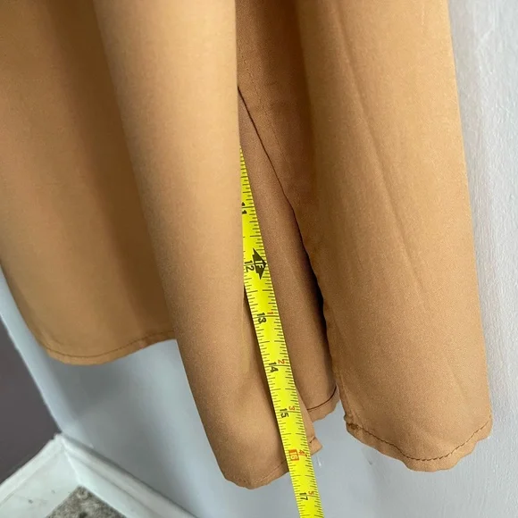 NWT Satin Smocked MIDI Slip dress Multiple sizes color Nude Acacia - Picture 10 of 10